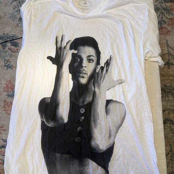 Prince Other - Prince White Graphic T-Shirt with Black Print